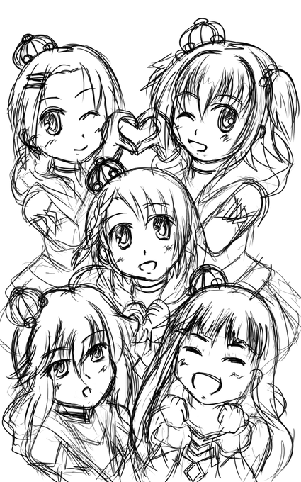 #U149祝5周年 なので何かそれっぽい絵ないかなぁと探してみたが、ラフのまま放置していたYPTイベの5人があったのでそれをペタリ(厳密には第三芸能課設定ではないのでゴメンだけど)

ともあれU1495周年おめでとうございます^'(*'ヮ')'^ノシ 