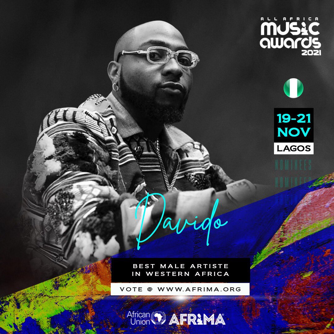 Meet <a href="/davido/">Davido</a> #Afrima2021 nominee in the category of Best Male in Western Africa. <a href="/davido/">Davido</a> is a Nigerian Afropop singer/songwriter and producer with numerous accolades not just across africa but also in the diaspora.