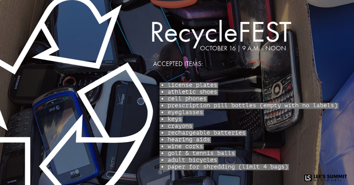 cityofLS's tweet photo. #RecycleFEST is tomorrow from 9 a.m. - noon at the City's Maintenance Facility off of SE Hamblen Road! Have you been collecting your items? Shredding will be available at this event. ♻️ https://t.co/2kPIBNPerO
