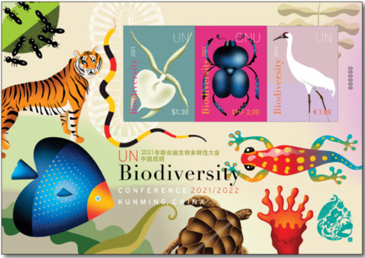 UN's tweet photo. While the @UNBiodiversity Conference #COP15 is coming to an end, special @UNStamps will continue featuring the beauty of life on Earth.

Get yours &amp; show your support for #ForNature and #ClimateAction: https://t.co/qwsMS0xh02 https://t.co/RdLlEhhSIJ
