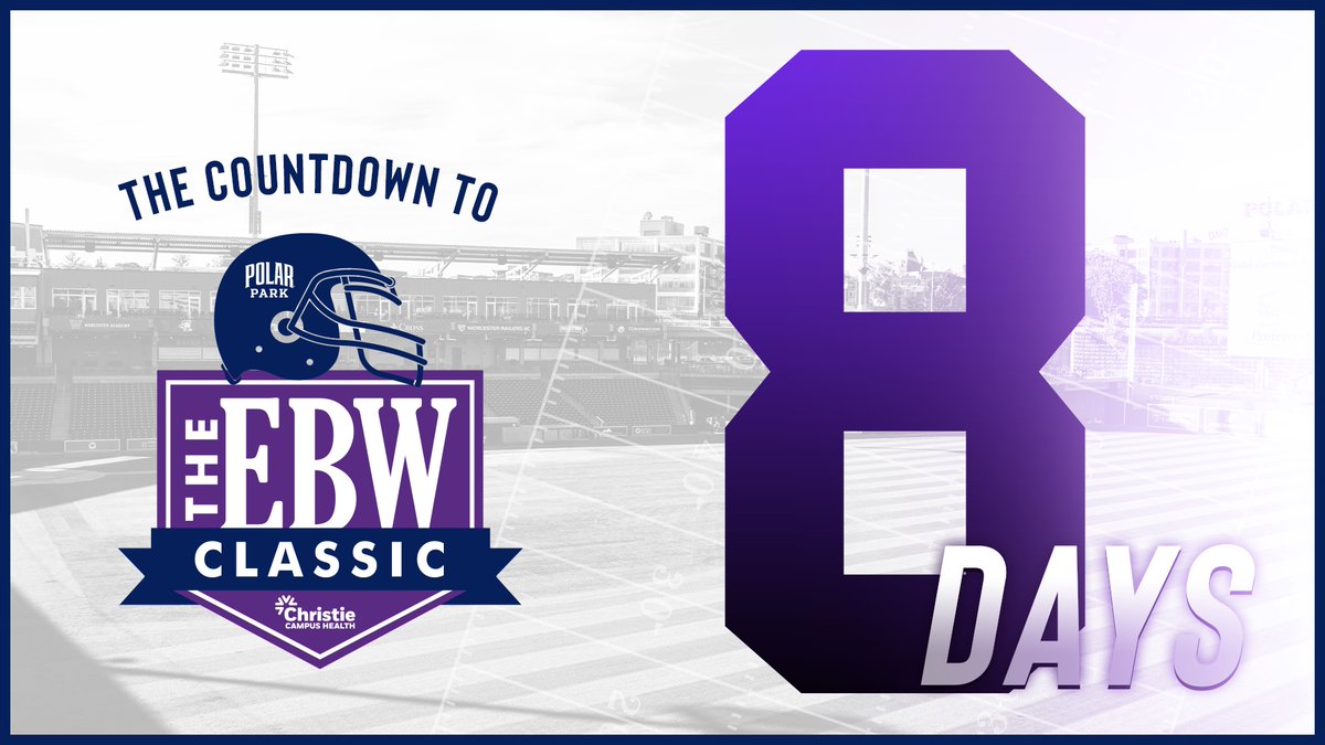 PolarPark's tweet photo. 8️⃣ days until @HCrossFB kicks off against Colgate at Polar Park for the Edward Bennett Williams Classic! 🏈
| @ChristieCampus | https://t.co/zpTnI37NL3
