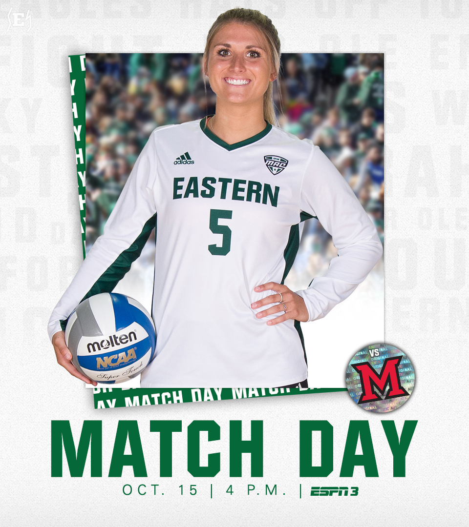 EMUVolleyball's tweet photo. Happy #BlockEFriday and MATCH DAY‼️
🆚 Miami
📍 The Convo
⏰ 4 p.m.
📺 https://t.co/xQyB7BYms0
📊 https://t.co/kO7QZ6LMlu
#EMUEagles | #NTSD https://t.co/Nrj0IyHkbe