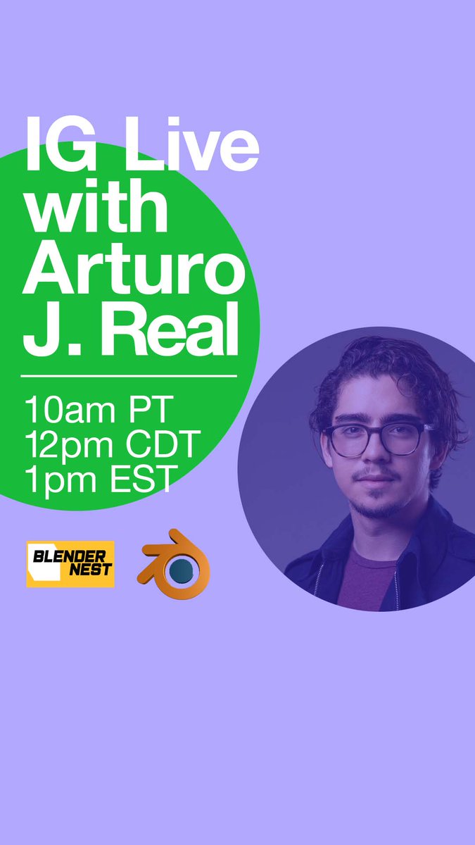 LKGGlass's tweet image. Tune in to our @instagram live today at 10am PST/ 1PM EST with @ArturoJReal for a conversation about creative journey, community, @blendernest, and holograms! 🔮 instagram.com/lookingglassfa…