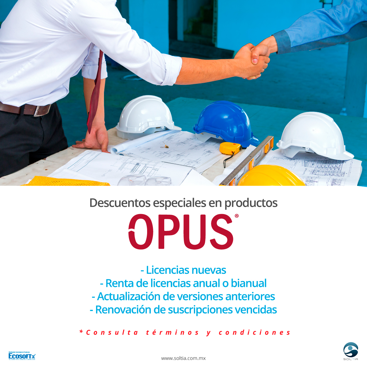 _SOLTIA's tweet photo. ¡Celebra con OPUS la Semana de la Construcción!
Obtén el 8% 𝐝𝐞 𝐝𝐞𝐬𝐜𝐮𝐞𝐧𝐭𝐨 del 18 al 22 de octubre o el 6% 𝐝𝐞 𝐝𝐞𝐬𝐜𝐮𝐞𝐧𝐭𝐨 del 25 al 29 de octubre.

Cotiza tu licencia de OPUS ahora:
📧 ventas@soltia.com.mx
☎️ 9999444276
📲 Whatsapp: https://t.co/sMLN6RIlu1 https://t.co/EYAqhUM6Bq