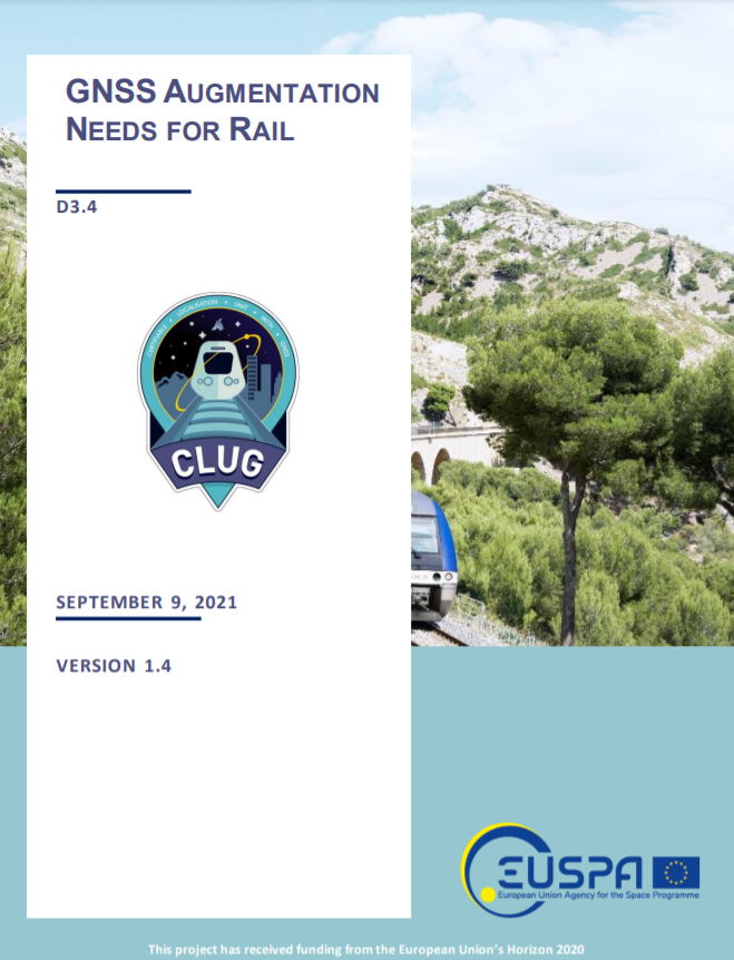 theclugproject's tweet photo. A new deliverable of the #CLUGProject is online : “GNSS augmentation needs for rail”, or what it needs to ensure the integrity system of the train localization unit. Read more on : https://t.co/PP11rIHVno. https://t.co/PQUv13hoUI