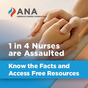 ANANursingWorld's tweet image. We are focused on raising awareness to #EndNurseAbuse. Because workplace violence is NOT part of the job description, and NOT okay. 

Text PLEDGE to 52886 to help ensure a safer future for all
hubs.ly/H0RR--80
#endworkplaceviolence #nursesafety