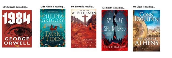 HEnglishdept's tweet photo. Happy #FictionFriday! Celebrate #reading by finding a new book this weekend! Have a look at some of our staff #reads and #recommendations below. What will you discover in your new #book? 📚📚 https://t.co/CKPT6HEWz6