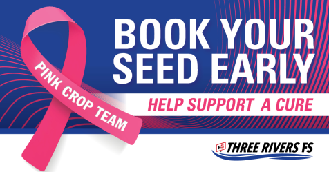 Three Rivers FS and GROWMARK are running an early seed order program throughout October. For every unit of soybean booked by October 31, we will each donate $1.00 in the grower’s name to their choice of one of the following: @nbcf, Wendt Regional Cancer Center, or <a href="/MercyCR/">Mercy Cedar Rapids</a>.