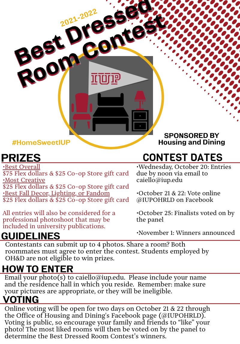 Iup Spring 2022 Finals Schedule Iup Housing (@Iupohrld) / Twitter