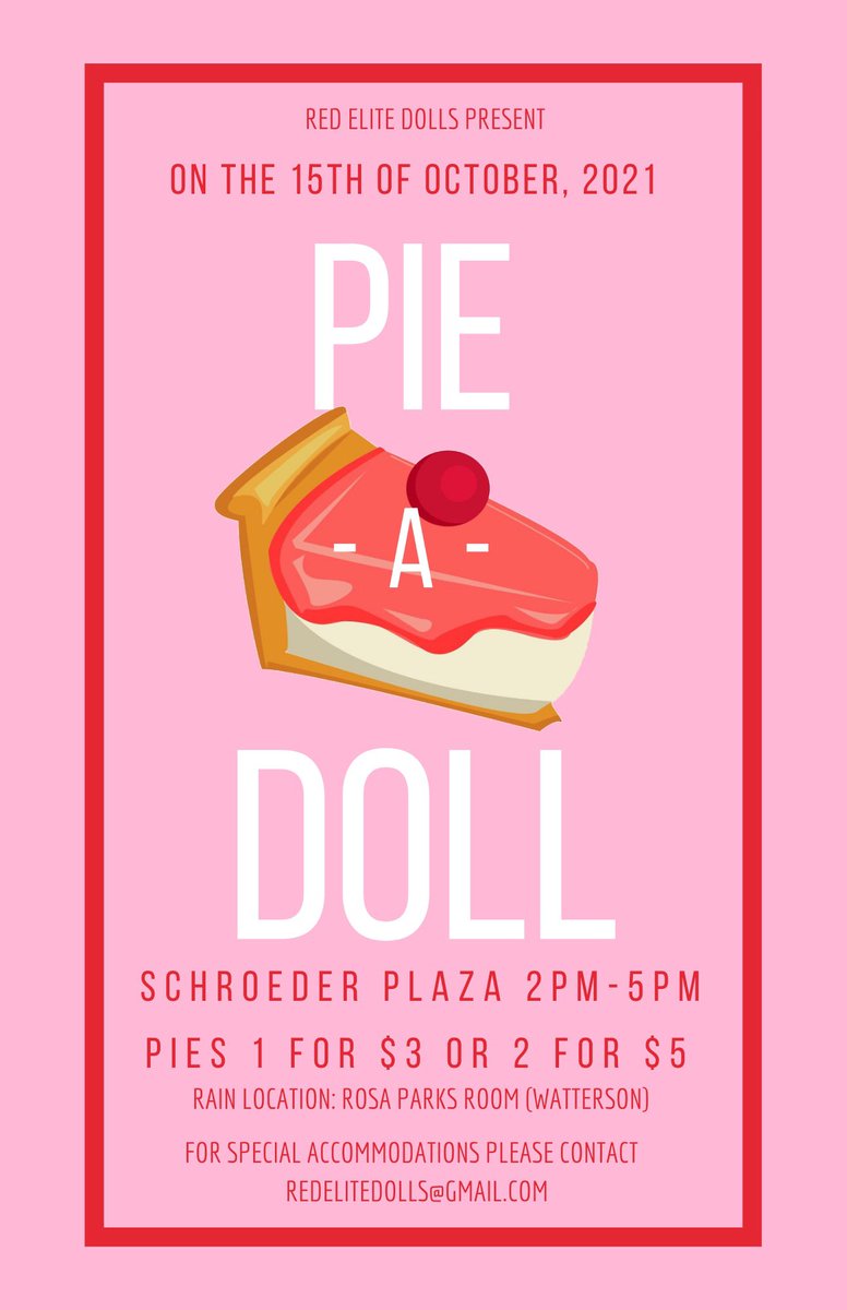 Come out &amp; pie your favorite dolls today! Due to weather, we will be in the Rosa Parks room in Watterson Towers💕