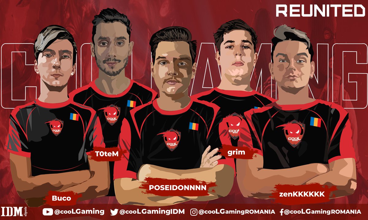 Bun venit echipei Reunited in familia noastra, ei vor participa in noul sezon ESEA Sezonul 39, le uram succes si sa aduca cat mai multe rezultate !
#csgoteam #IDM #CounterStrikeGlobalOffensive #cooLGamingRomania #counterstrike #esports #staycooL #cooLIDM #CSGO #cooL #cooLGaming
