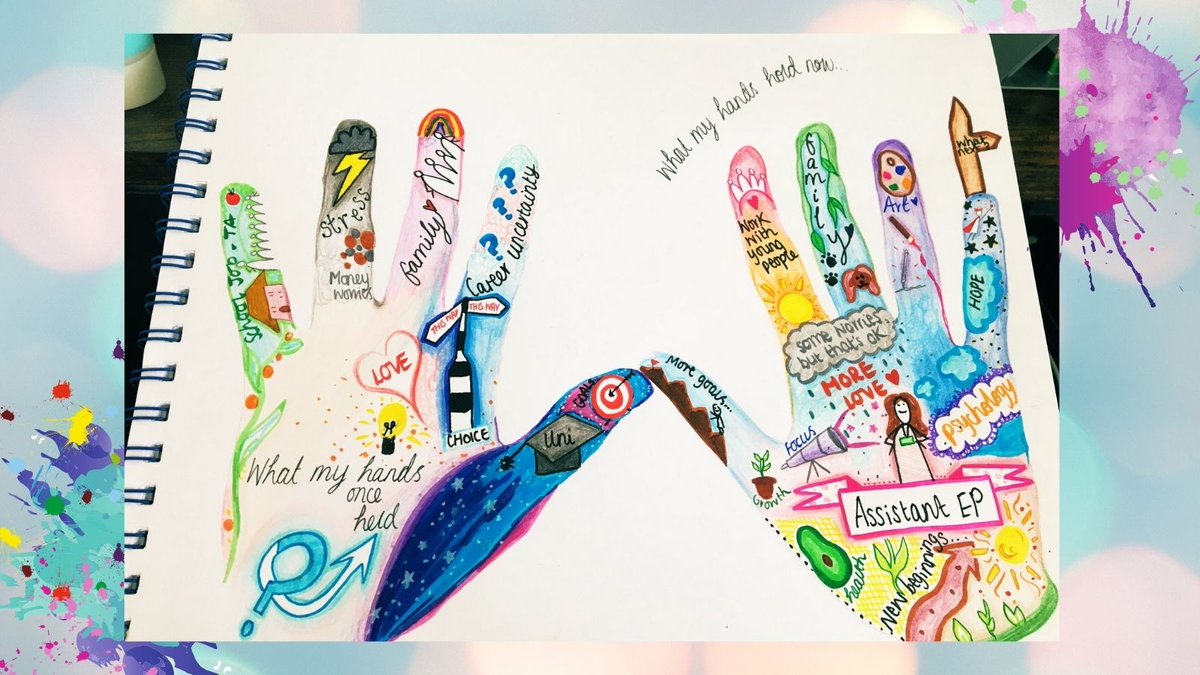 One of our Assistant EPs has been getting some creative ideas for #pupilvoice work 💬

Using hand art to explore your past, present and future aspirations 🖍️🌟🤚 This is @ashleightheaep 👇

Would you try this with a YP? Let us know what you think 😀
#twittereps #edutwitter #art