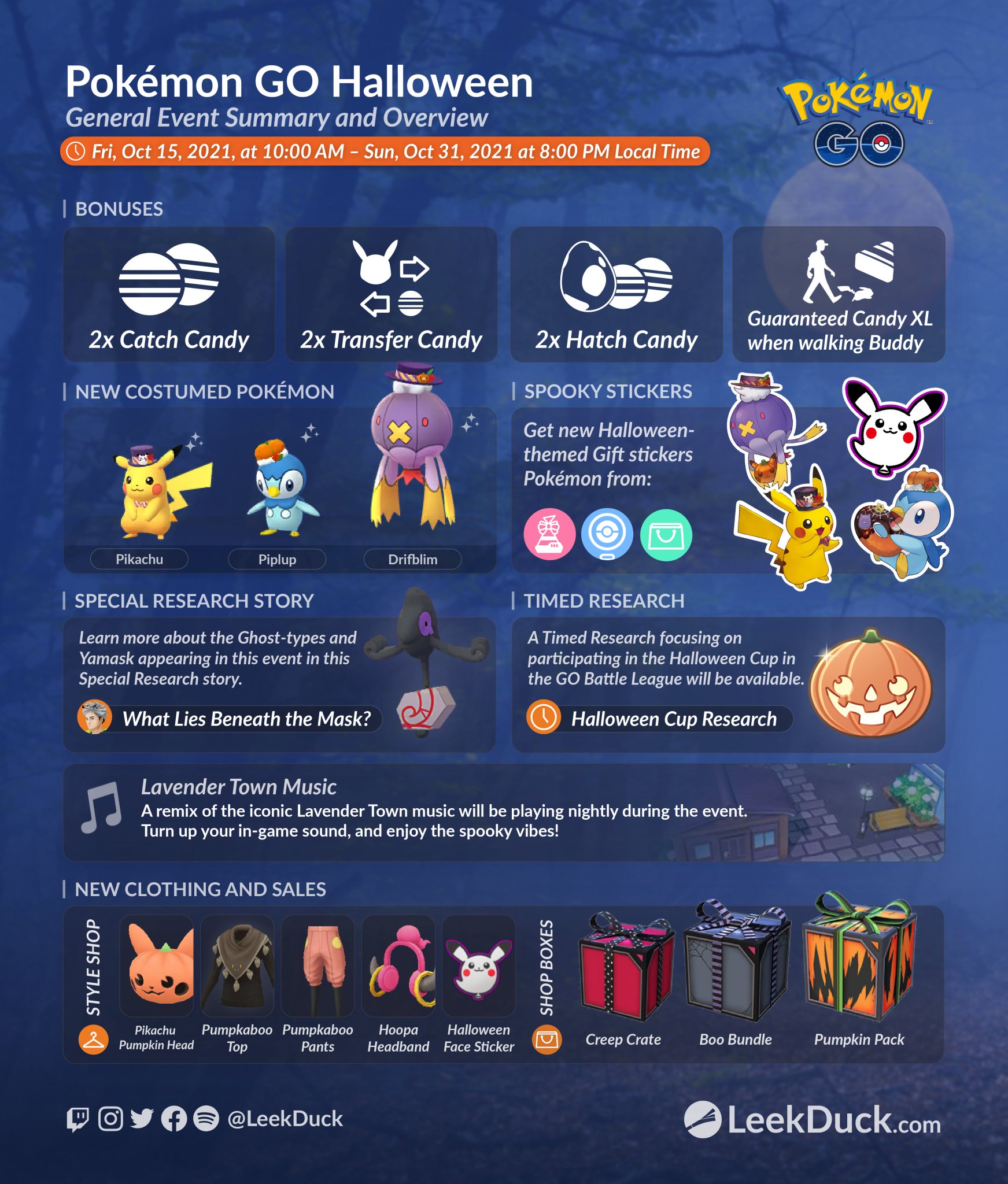 Leek Duck on Twitter "Pokémon GO Halloween General Event and Part 1