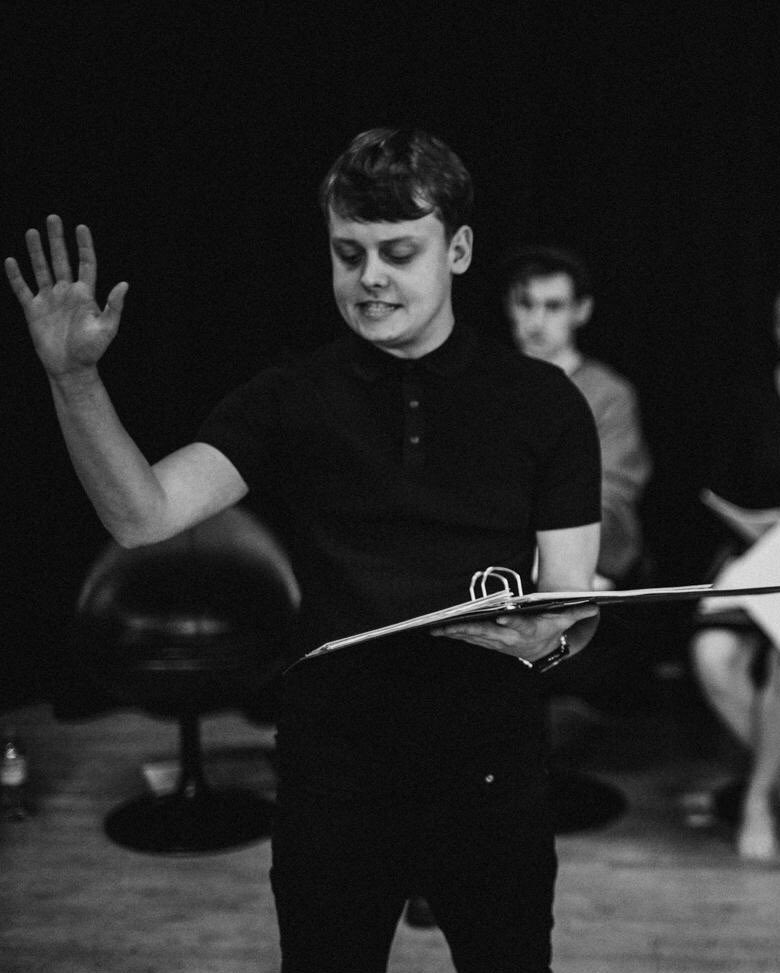 HEAD OF DRAMA MATTHEW HUNT doing his thing in rehearsal <a href="/harlowplayhouse/">Harlow Playhouse</a>