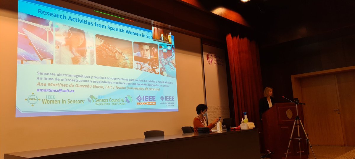 IEEESensorsES's tweet image. We go with our last talk &quot;Electromagnetic sensors and non-destructive techniques for quality control and on-line monitoring of microstructure and mechanical properties in manufactured steel components&quot; given by
Ane Martinez de Guereñu from Ceit and Tecnun, University of Navarra