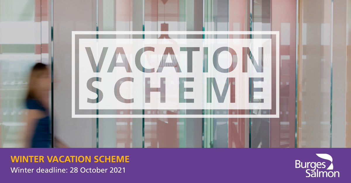 Just under two more weeks to apply for our winter vacation scheme!
Make sure to get your application in before the 28 October deadline ⏰ 

#BurgesSalmon #vacationschemes #trainingcontracts