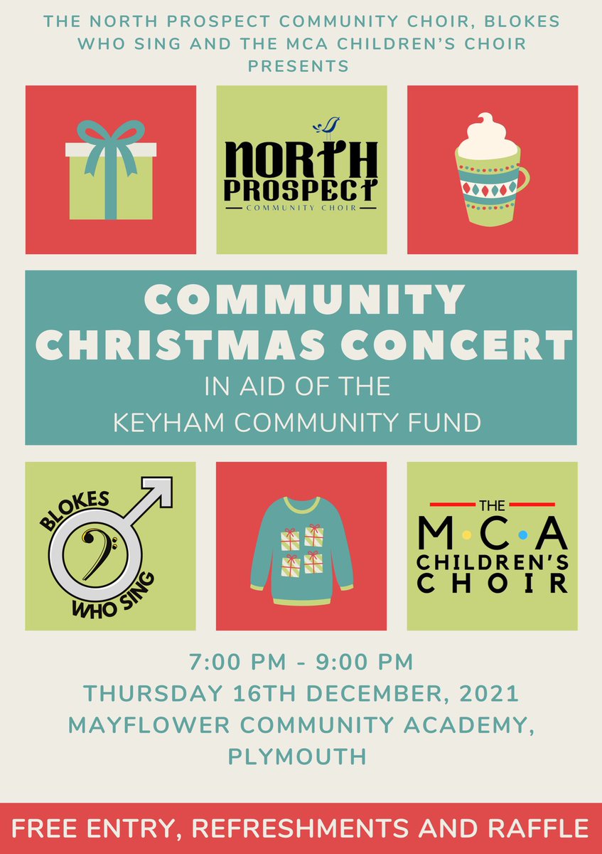 blokeswhosing's tweet photo. Christmas is coming! We can’t wait to entertain our community alongside @NPCCPlymouth and The @Mayflower_MCA Children’s Choir. As always - ENTRY IS FREE 😁 #blokeswhosing #Christmas #community https://t.co/kNEgGQT0n1