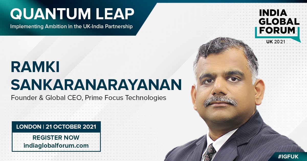 Watch our Founder & Global CEO, @ramki_san discuss “Technology in Media & Entertainment” & deliberate on the elements to strengthen the UK - India partnership at the upcoming @IGFupdates  India Global Forum UK 2021 #IGFUK Quantum Leap, on 21 Oct  

indiaglobalforum.com/uk-2021.../boo…