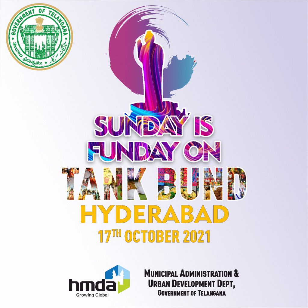 Sunday-Funday at #TankBund on Oct 17th from 5-10 pm 

Will be just a bit subdued this time .. but all regular activities will be there as it is