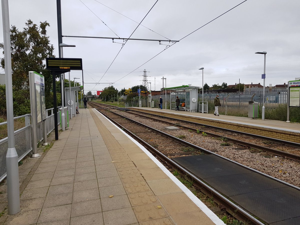 TravellingMOK's tweet photo. Waddon Marsh: caught between a giant gasometer and a giant retail park; the old Waddon Marsh railway station lay just to the north (although no trace remains today) #WaddonMarsh #alphabeticalLondon #trams #Croydon #London https://t.co/M2mZ4QHbXS