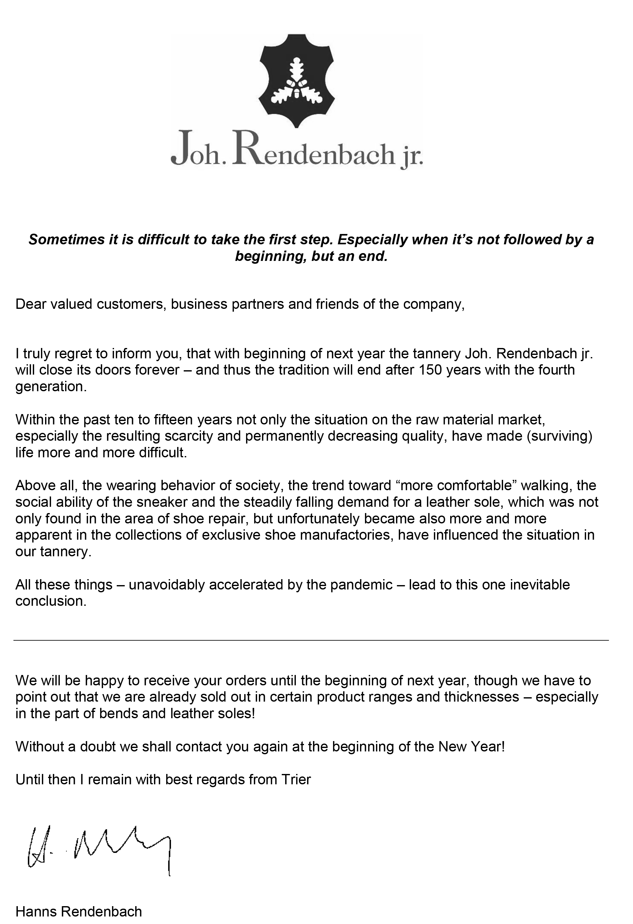 Joh rendenbach deals soles