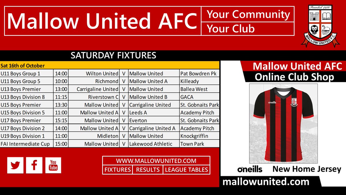 A busy Saturday fixture list including the return of <a href="/FAIreland/">FAIreland</a> Intermediate Cup action to the Town Park with our Seniors hosting <a href="/Lakewood_1/">Lakewood Athletic</a> Athletic with a 3pm kick-off