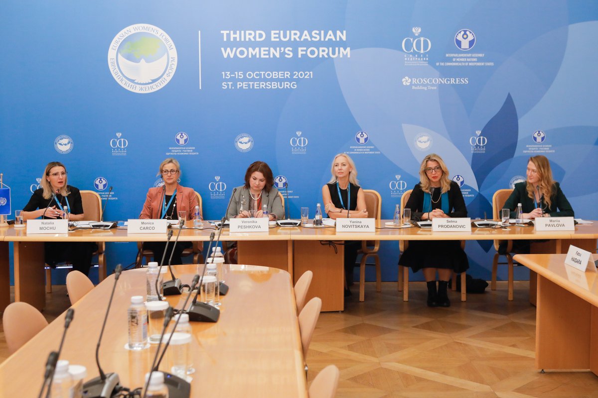 #UNIDO organized a series of webinars &amp; an on-site panel discussion within the framework of the 3rd Eurasian Women’s Forum held on 13-15 October 2021 in St. Petersburg, Russia.

Read more about the webinars &amp; the panel discussion 🔍bit.ly/2YPf4sZ