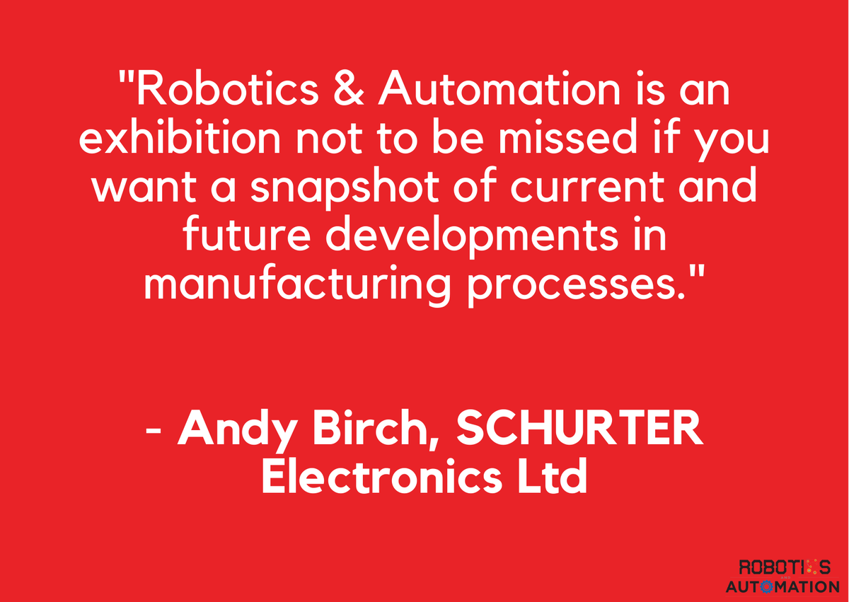 roboticsautoex's tweet photo. Here is what one of our visitors thought about our last Robotics and Automation Exhibition!

Register for this year's exhibition for free at: https://t.co/CHO7HhBa6H

#robotics #automation #robots #tech #networkingevent #roboticsautoex #roboticsauto21 #exhibition #exhibitors https://t.co/EQl5cMHsZo