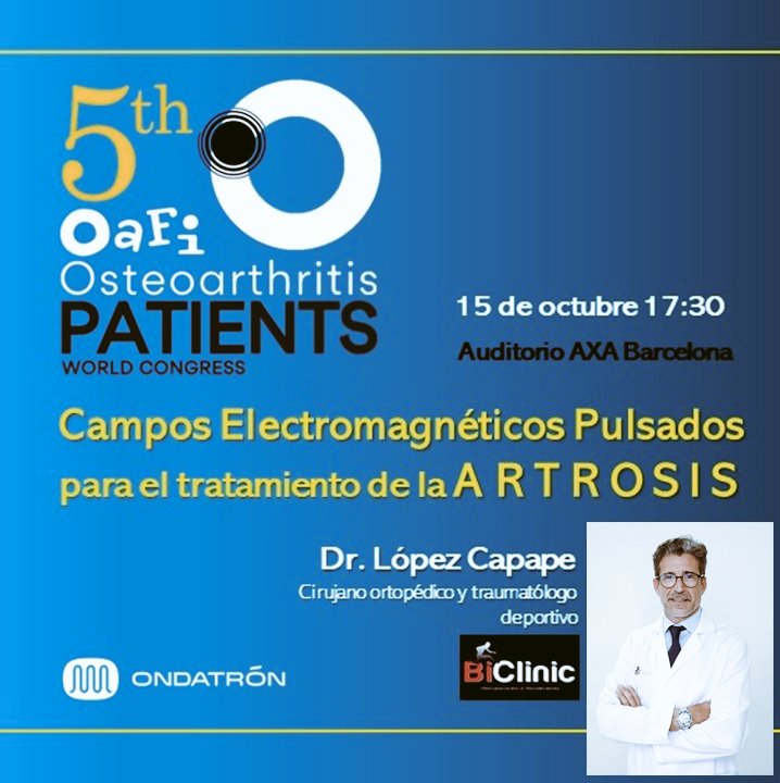 ONDATRON1's tweet image. Muchos ya las conocemos, pero todas juntas impresionan: las cifras de #artrosis: 500Mill de afectados en el mundo, 1a causa de invalidez permanente, la sufren 7 de cada 10 personas a partir de los 50 años. No te pierdas la sesión de Dr. Capape @Capa1973 #PEMFs #OAFICongress2021