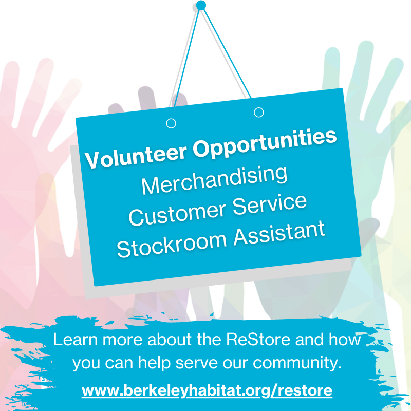 HFHBerkeley's tweet photo. Come #volunteer with us at the ReStore &amp; help be part of the change. With the holidays approaching we need your help🛒

Learn more about the ReStore &amp; how you can help by visiting https://t.co/CaJCrYHcgS.  Be part of the team &amp; start serving in a fun environment!

#HabitatReStore https://t.co/SlDTrDh4JU