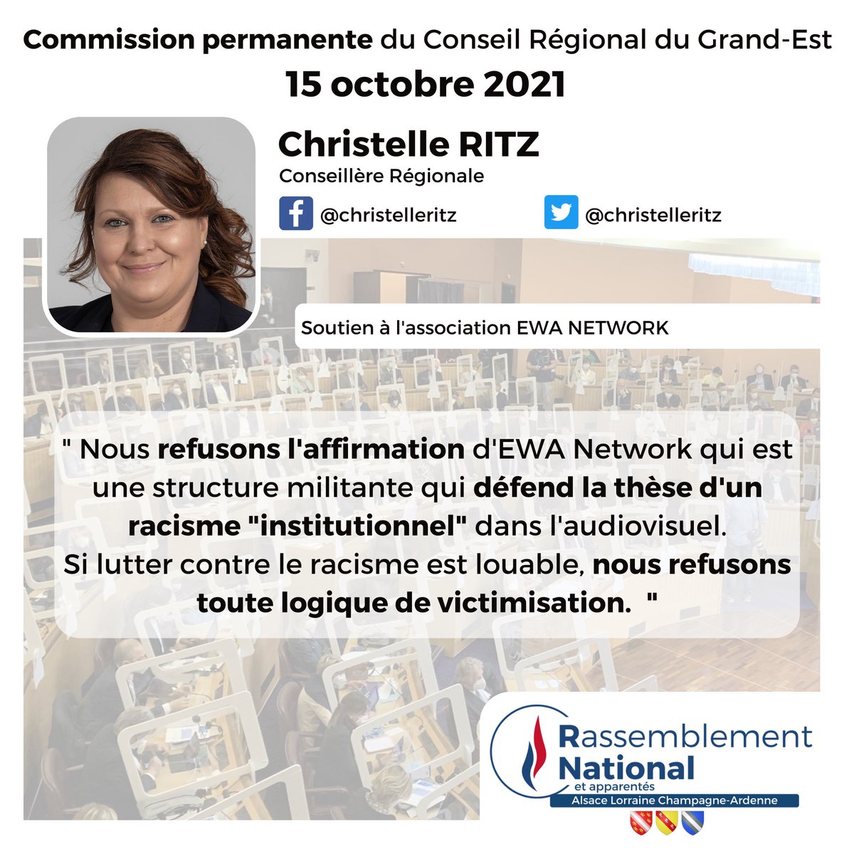 RNGrandEst's tweet photo. 💬 Intervention de @christelleritz sur le soutien à l’association EWA Network. #CPOct21 #GrandEst https://t.co/I2beG6yXtp