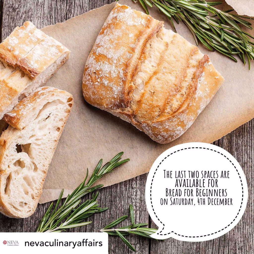 NEVACULINARY's tweet photo. 🥖 Bread for Beginners ➡️ 4th December, 11.00-3.00pm

Bread making is always a popular class at Neva Culinary Affairs. We’ll be kneading, shaping and baking a range of yeast-breads. @NEVACULINARY https://t.co/jeNRUABWw1