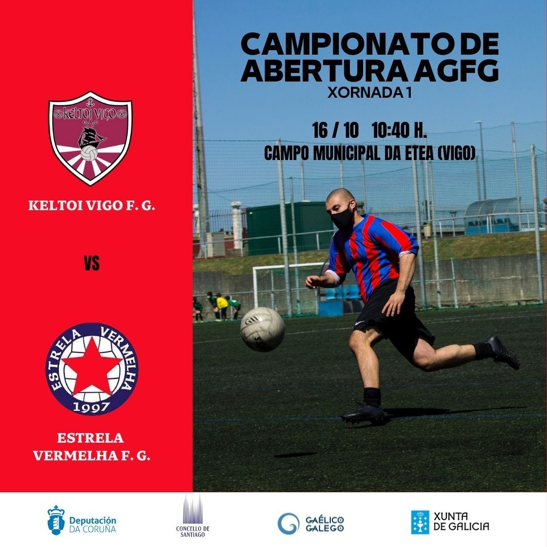 🏐  Volve a competición!  🏐 

Este sábado os nosos rapaces viaxan a Vigo para medirse a Keltoi na primeira xornada do Campionato de Abertura da AGFG. Desexádelles xorte e que gañe o #futbolcoasmans!!