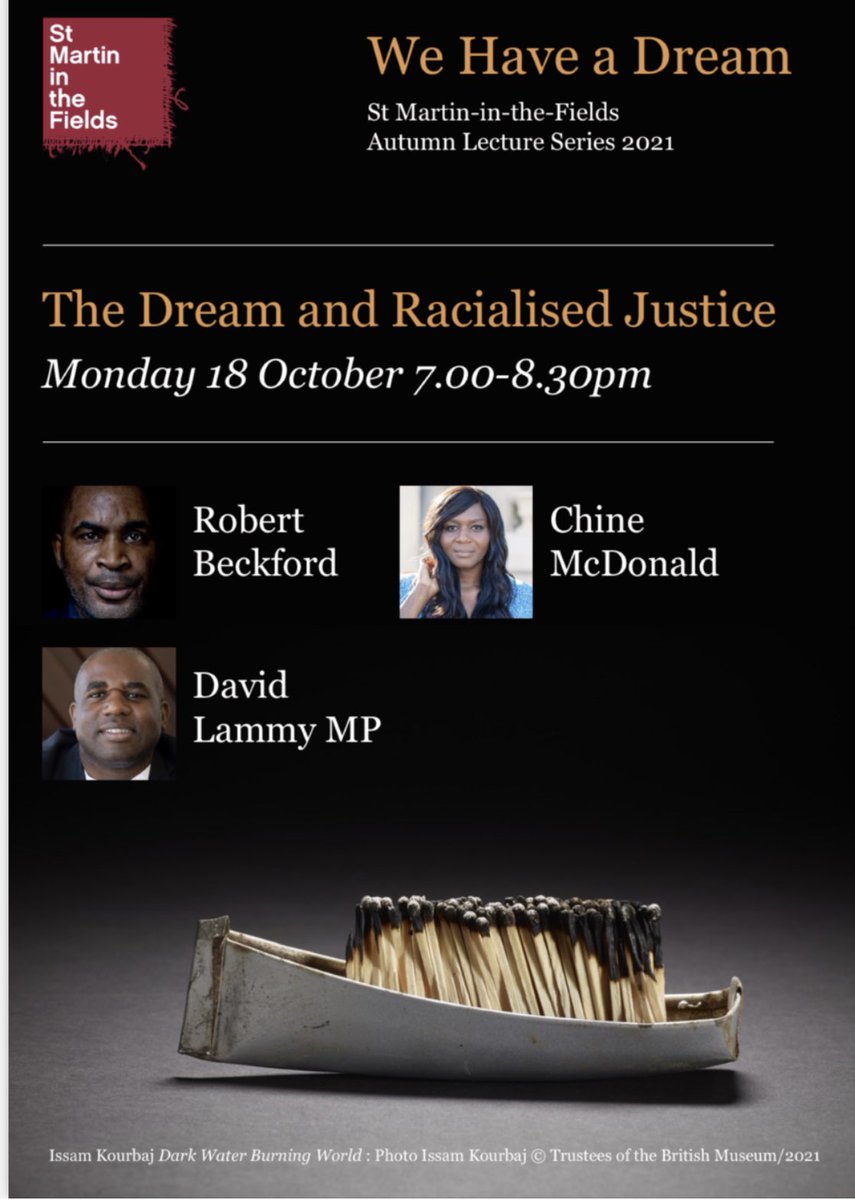 As ever, the autumn lectures at St Martin in the Fields combine world class guests contributing to critical conversations with a prophetic edge. Try to be in the room where it happens on Monday. If that’s not possible be in the zoom where it happens. smitf.org/lectures.