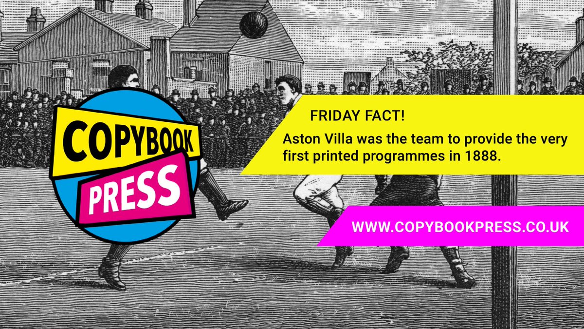 #FridayFacts ⚽⚽⚽ that's 133 years of printed programmes!! Whats the oldest you have in your collection?
(thankfully they are printed on sustainable stock now, vegetable based inks etc etc)
#mcr #paper #ink #promotion #FSC #recycled #printing #Football #Villa