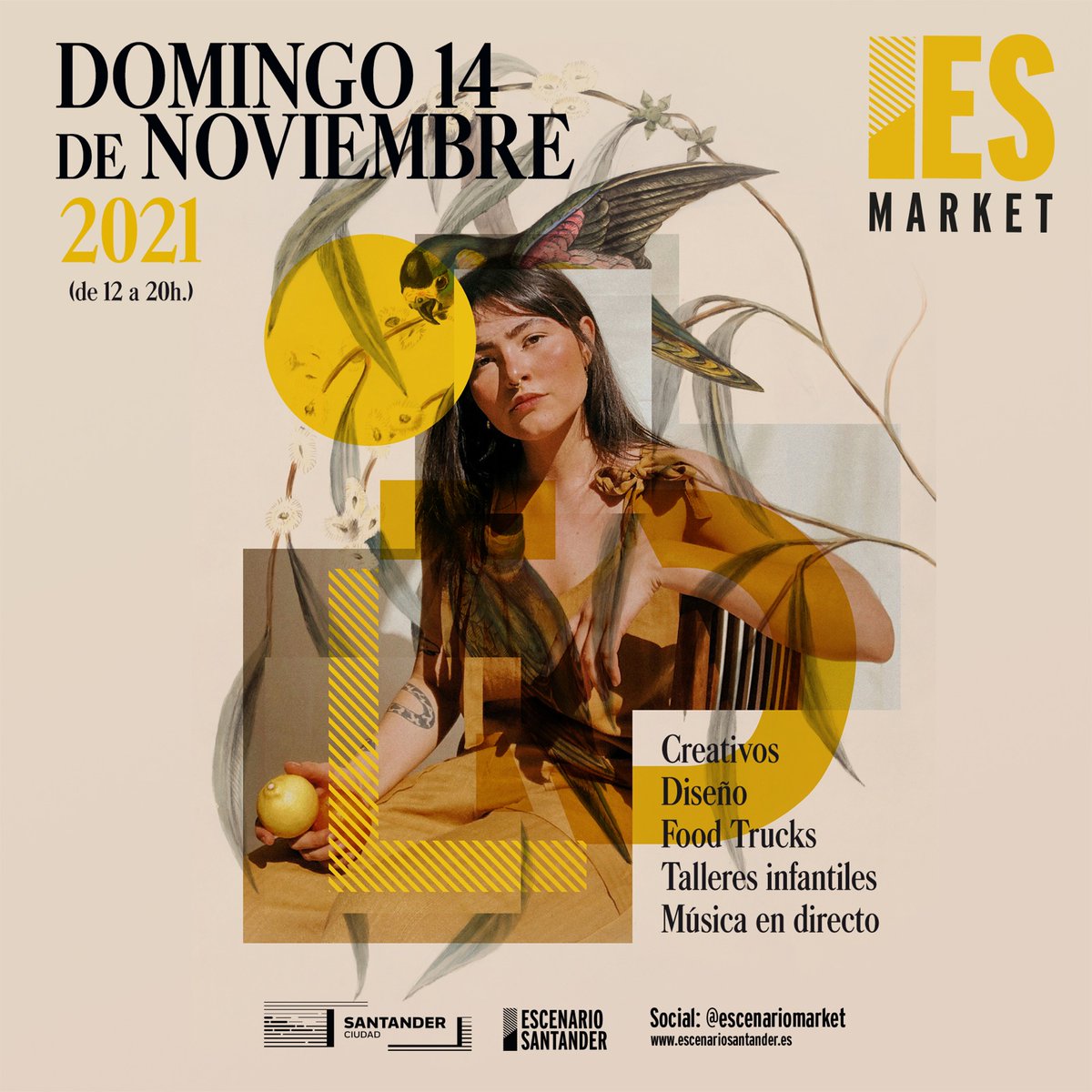 📆 Domingo 14 de noviembre 2021
¡Vuelve ESMARKET!

📢 CONVOCATORIA ABIERTA 📢
✔️ Diseño, creatividad y arte.
✔️ Decoración
✔️ Moda
✔️ Artesanía
✔️ Gastronomía

#esmarket #santander #cantabriainfinita #talleres #ocio #foodtrucks #planazo #eventos #música #compras