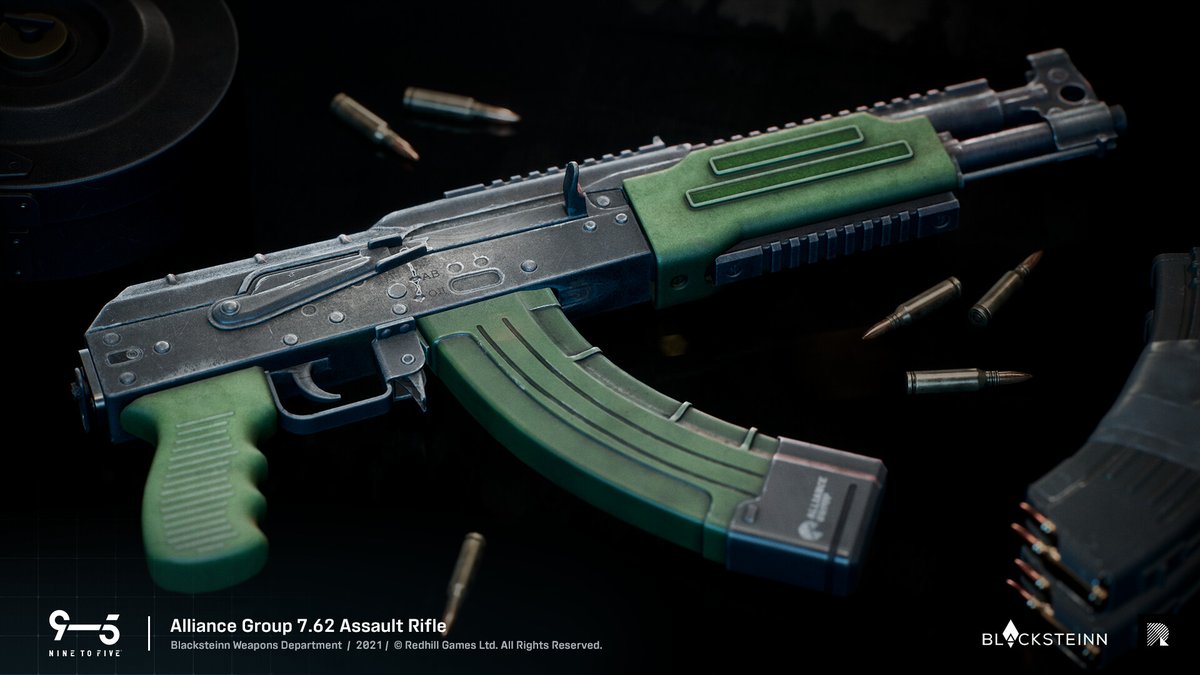 Blacksteinn's tweet photo. Itβs been one and a half months since the tactical shooter #NinetoFive, developed by our friends from #RedhillGames, was released in early access. #Blacksteinn has created most weapon models for this amazing shooter game. And we want to share some of our works with you. https://t.co/k0f9JRHnuz