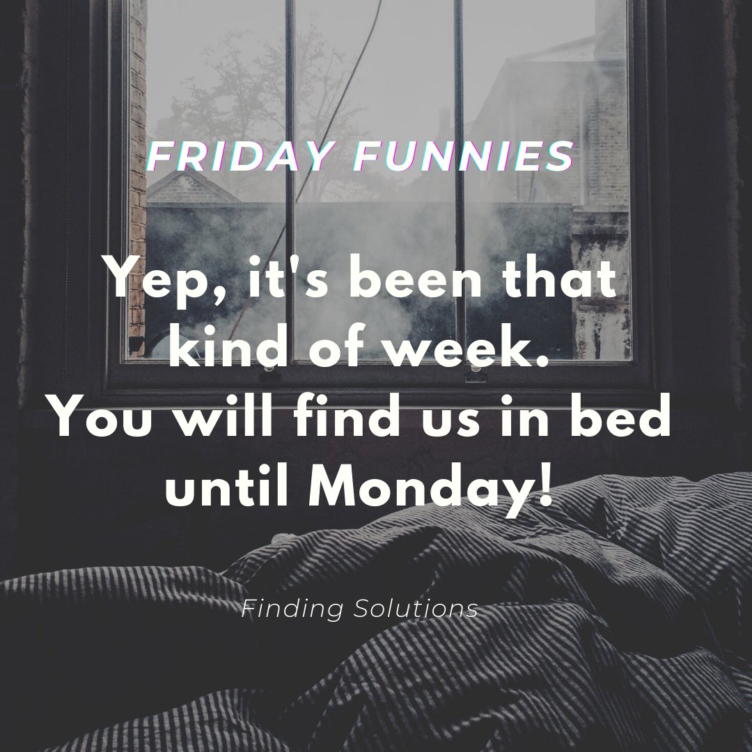 JanetArnoldFS's tweet photo. Anyone else have that type of week where all you want to do is stay in bed all weekend? #findingsolutions
#parenttruths
#honestmotherhood
#sendreinforcements
#joyfulmama
#ohheymama
#Canadianmoms
#momtruth
#lazymoms
#fridayvibes
#fridayfunny
#fridayfunnies #parenting #parent https://t.co/e5y18ziUkc