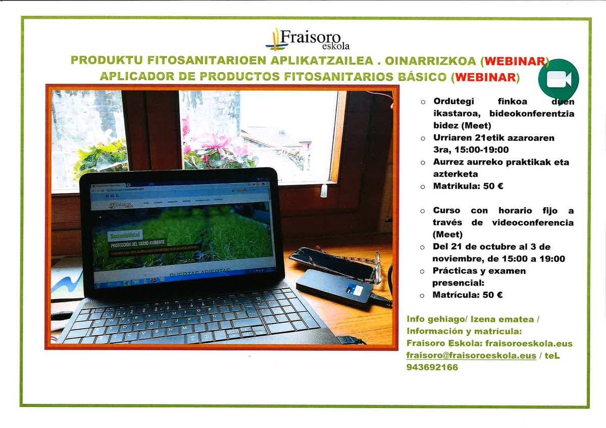 Azken plazak. Izena emateko asmori badezu, lehenbailehe deitu.
Ultimas plazas. Si estás interesado, ponte en contacto cuanto antes.
#Etengabekopcrestakuntza #Formacióncontinua #Ikastaroak #cursos
