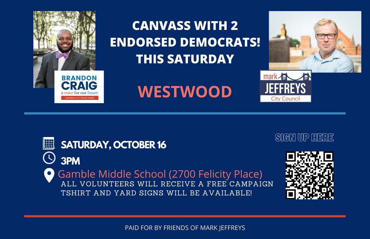 Mark Jeffreys (@jeffreysms) on Twitter photo Join <a href="/Craig4O/">Brandon Craig for School Board</a> and me tomorrow afternoon in Westwood for some canvassing. An hour or so of time to support candidates who will work together where there's overlap between CPS & City Council for the betterment of our city & children. Join <a href="/Craig4O/">Brandon Craig for School Board</a> and me tomorrow afternoon in Westwood for some canvassing. An hour or so of time to support candidates who will work together where there's overlap between CPS & City Council for the betterment of our city & children.