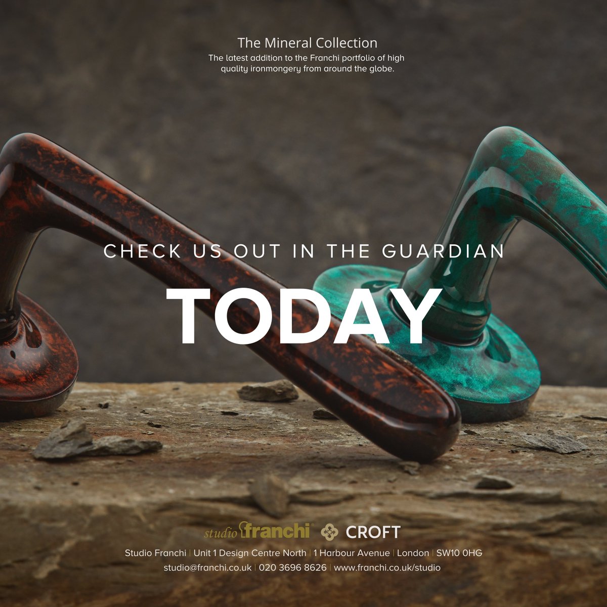 We're featuring in the Guardian Today!

Grab your copy for today's issue to view the recently launched Mineral collection brought to you by Studio Franchi.

#studiofranchi