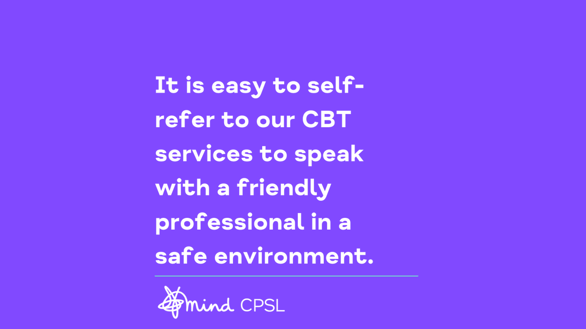 cpslmind's tweet photo. It is easy to self-refer to our CBT services to speak with a friendly professional in a safe environment. You can refer here today: https://t.co/vkZTJojaKA https://t.co/g1JkceC6cR