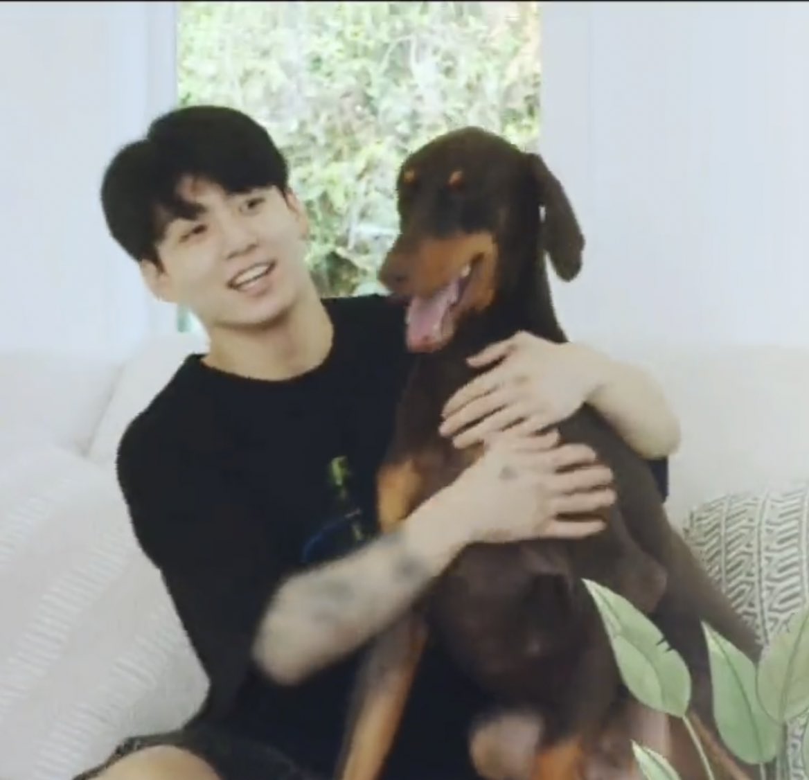 gukth's tweet photo. JUNGKOOK WITH THE DOG CUTEST https://t.co/VtRtcvgEZz