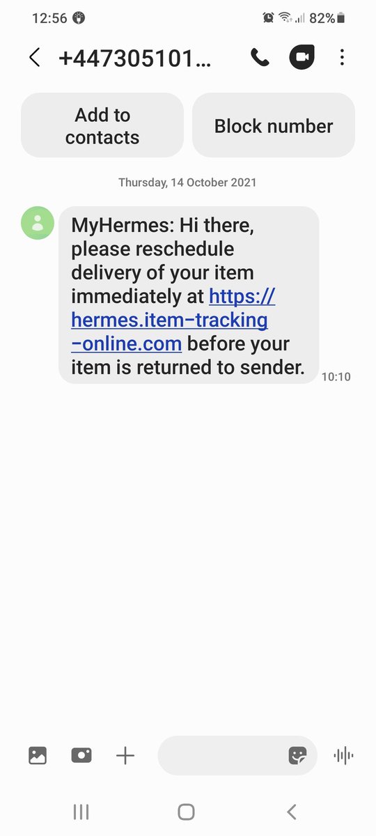 Wadel1973's tweet photo. @Hermesparcels I am expecting a parcel from amazon and have received a text but not sure it is legitimate.  No emails yet fro. Amazon about the delivery. https://t.co/eI41jpgOYb