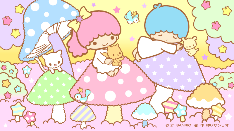 pink hair star (symbol) 1boy multiple girls 2girls dress cat  illustration images