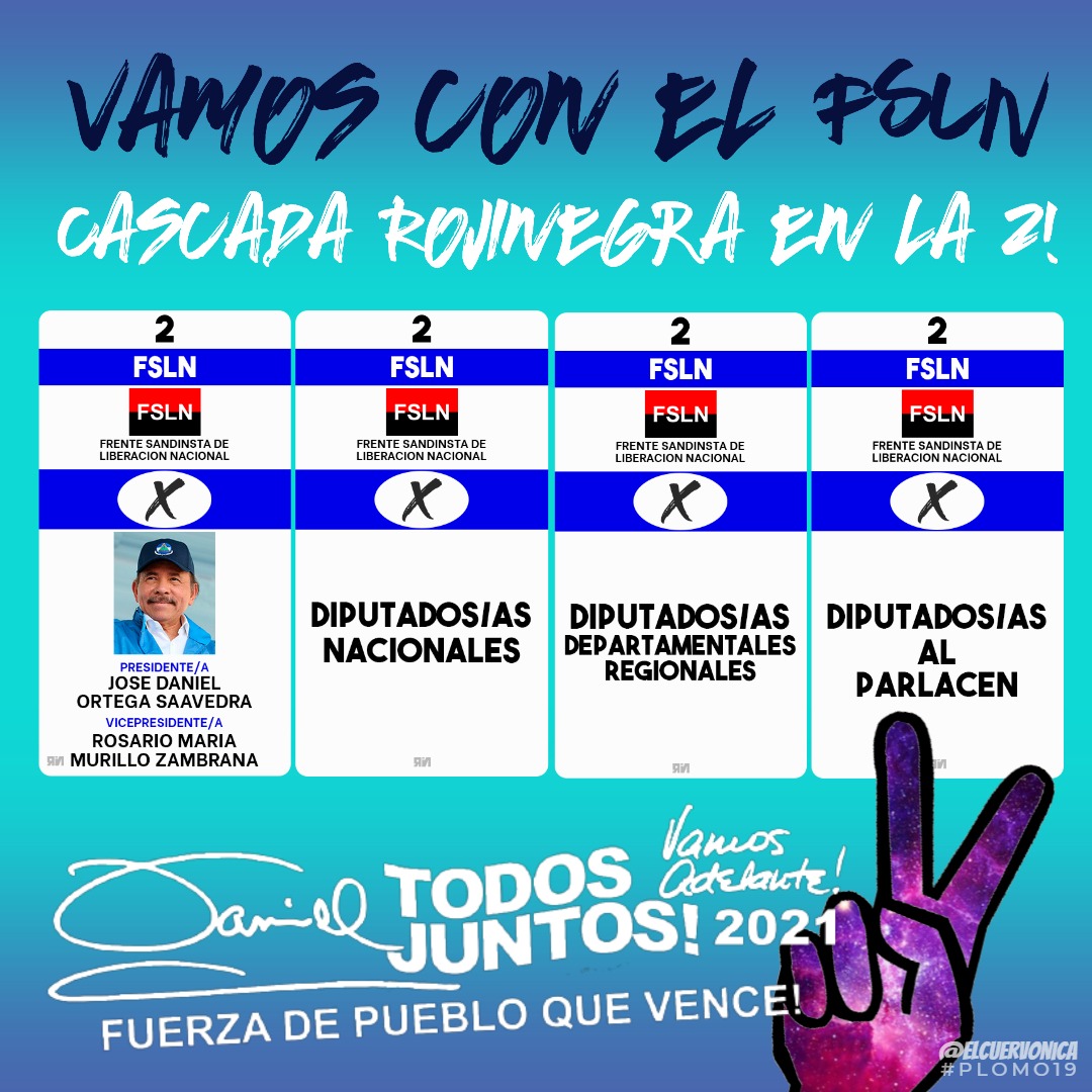 #OctubreVictorioso 
#Nicaragua
✌️Estamos a 23 días de celebrar una victoria más. Este 7 de Noviembre votaremos en cascada en la casilla 2️⃣, por más progreso.♥️🖤
@TaniSandinista3 @Plomo19792 @ElChamix68 @ElCuervoNica