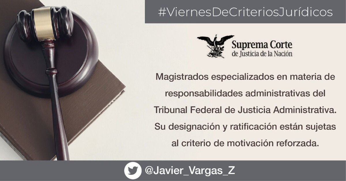 Javier_Vargas_Z's tweet photo. #ViernesDeCriteriosJurídicos⚖️
De la interpretación sistemática y funcional de los criterios sobre el nombramiento de los juzgadores, establecidos tanto por el Comité de Derechos Humanos de la #ONU, como por la Comisión Interamericana de DDHH...
Texto: https://t.co/FwgsKAtG2F https://t.co/4EgkH6hj9k