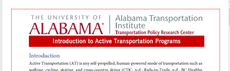 Here's a quick (6 pages) overview of active transportation programs in the US ovpred.ua.edu/files/2021/10/…