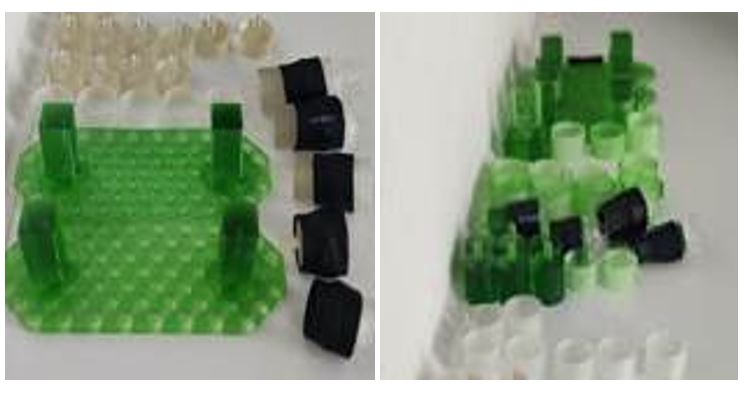 b_brighter_eu's tweet photo. 👉At @Goethe, Levin Hafa is implementing new and larger cuvettes for 3D bioprinting biggest tissue constructs. It takes him a few iterations to reach the perfect molds, capillaries, and adaptors without deviations! Every part must fit onto each other within a couple hundred µm!👌 https://t.co/ASwxCAfJ35