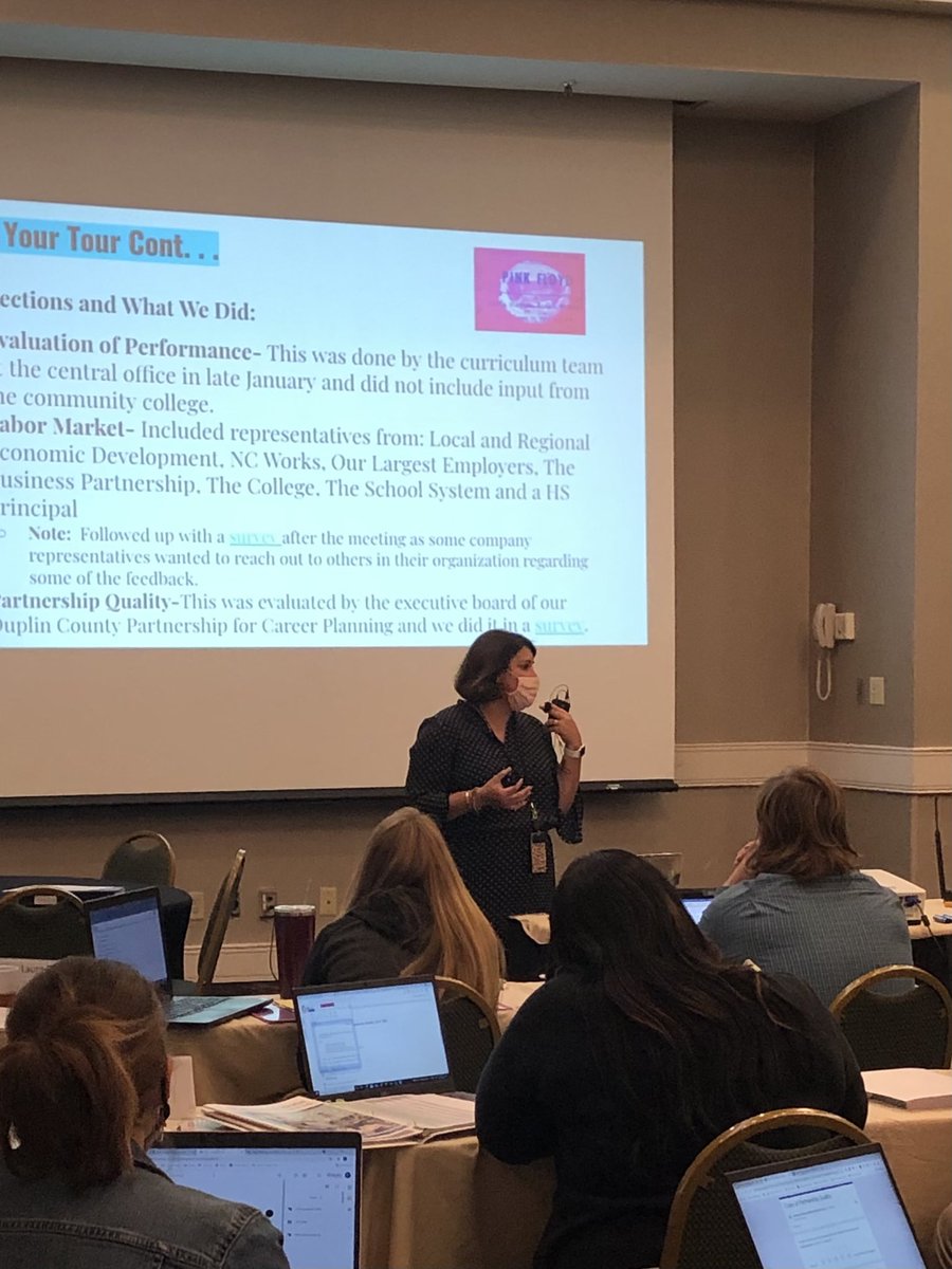 Over 70 CTE Administrators discussing the elements of a high-quality CTE program in the level I and II CTE admin Internship program. Thank you <a href="/starktwcs/">Tierra Stark</a> <a href="/WataugaSchools/">Watauga County Schools</a> Erica Jones, Duplin County Schools, for sharing your expertise. <a href="/scottelliott_nc/">Scott Elliott</a> <a href="/CTEforNC/">NC Career and Technical Education</a> #HighQuality